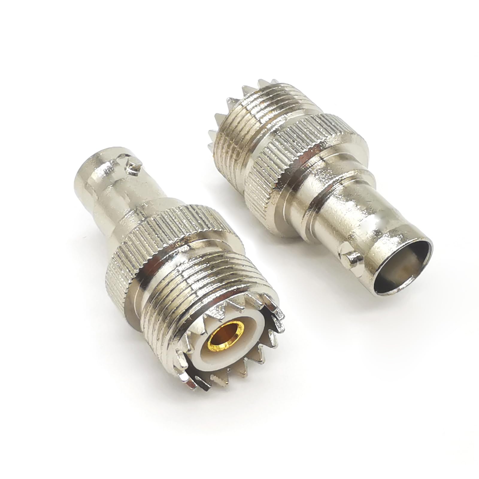 2 x adapter radiowy SO239 do BNC CB, złącze koncentryczne BNC PL259, złącze żeńskie UHF do żeńskiego kabla koncentrycznego BNC do radia CB, radia, anteny, przedłużacz kabla koncentrycznego