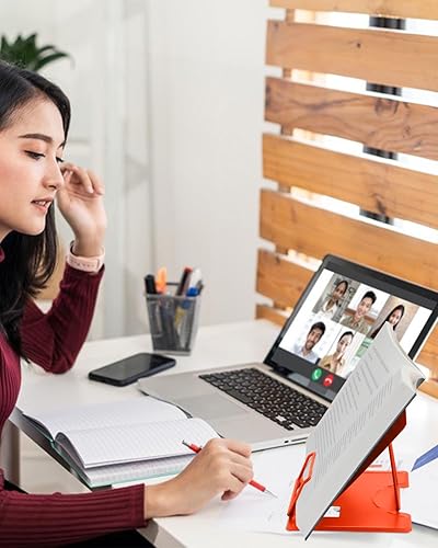 Miniatura 4 de MSDADA Soporte de metal para libros de lectura, soporte ajustable para libros de cocina, soporte portátil resistente para recetas, libros de texto,