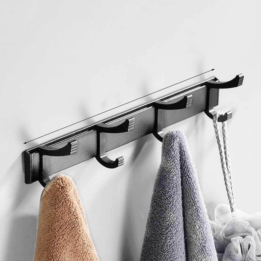 3/4/5/6/7/8 Hooks Coat Rack Wall Mount Hook Hanger Organizer Hat Clothes Hanging Rack for Coat Clothes Hat Towel Jacket(305mm)