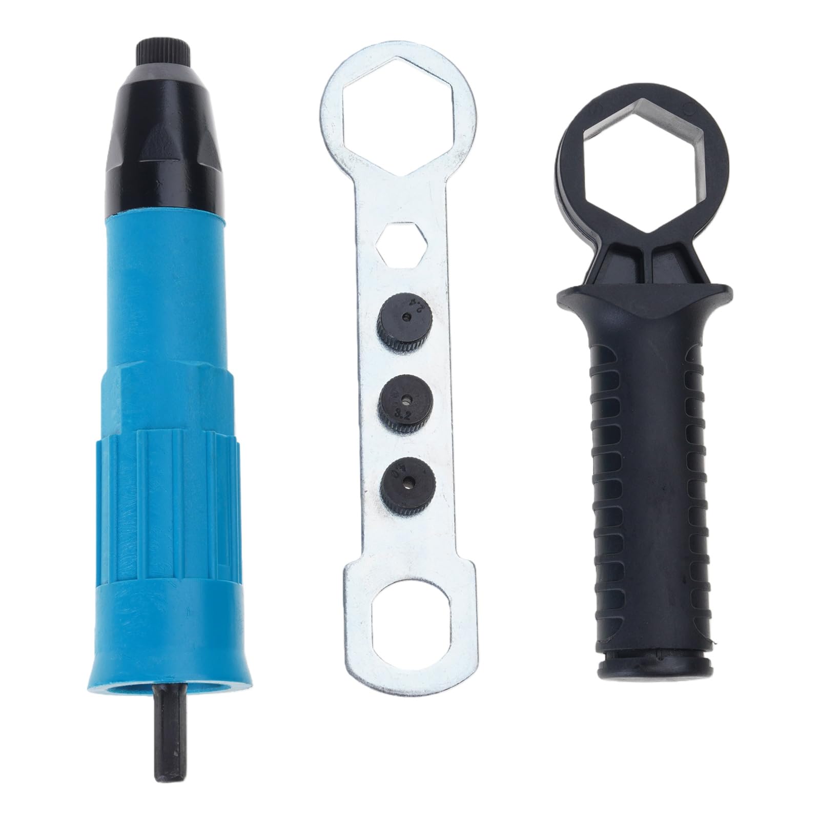 Zepfjhe 99098A 3Pcs Rivet Adapter Set Suitable For Ergonomic Grip For Industrial Applications High Strength Riveter Conversion Rivet Conversion Tool Set