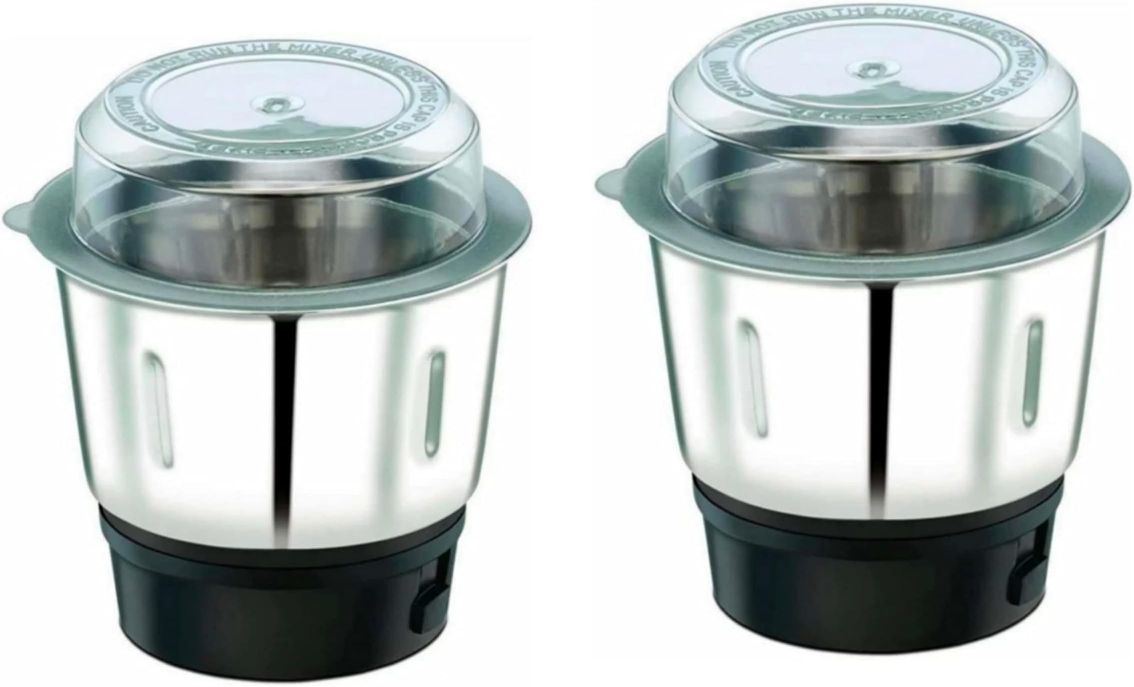 DARAZ Bullet Juicer Jars - Compatible with Traditional Mixer Grinder Quality Mixer Chutney Jar Suitable for Traditional Local & Branded Mixer which comes with 2 Lock & 4 Teeth Coupler, 500ml