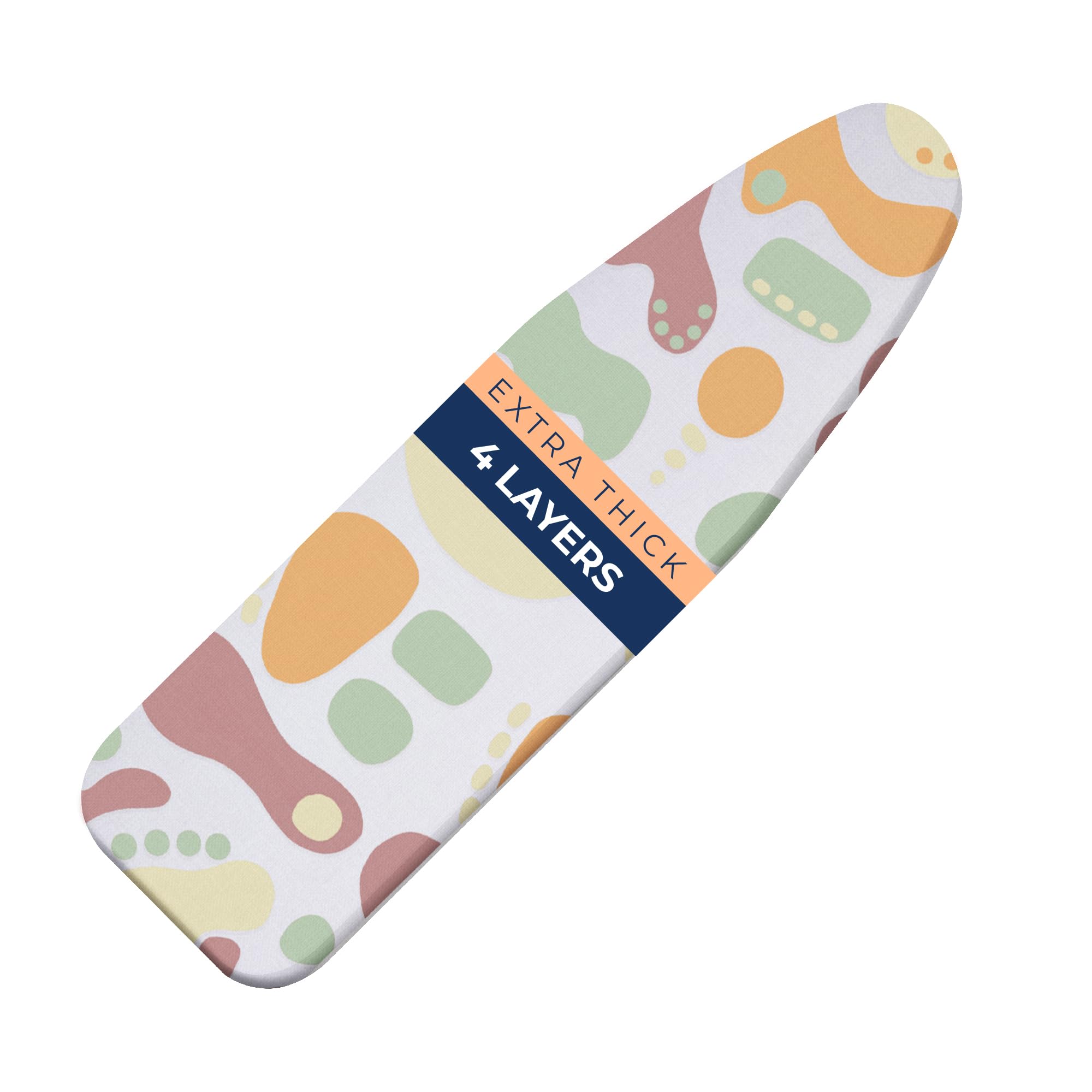 Ironing Board Cover and Pad Extra Thick Heavy Duty Padded 4 Layers Non Stick Scorch and Stain Resistant 15x54 and 3 Fasteners Elastic Edge with Bonus Protective Scorch Mesh Cloth