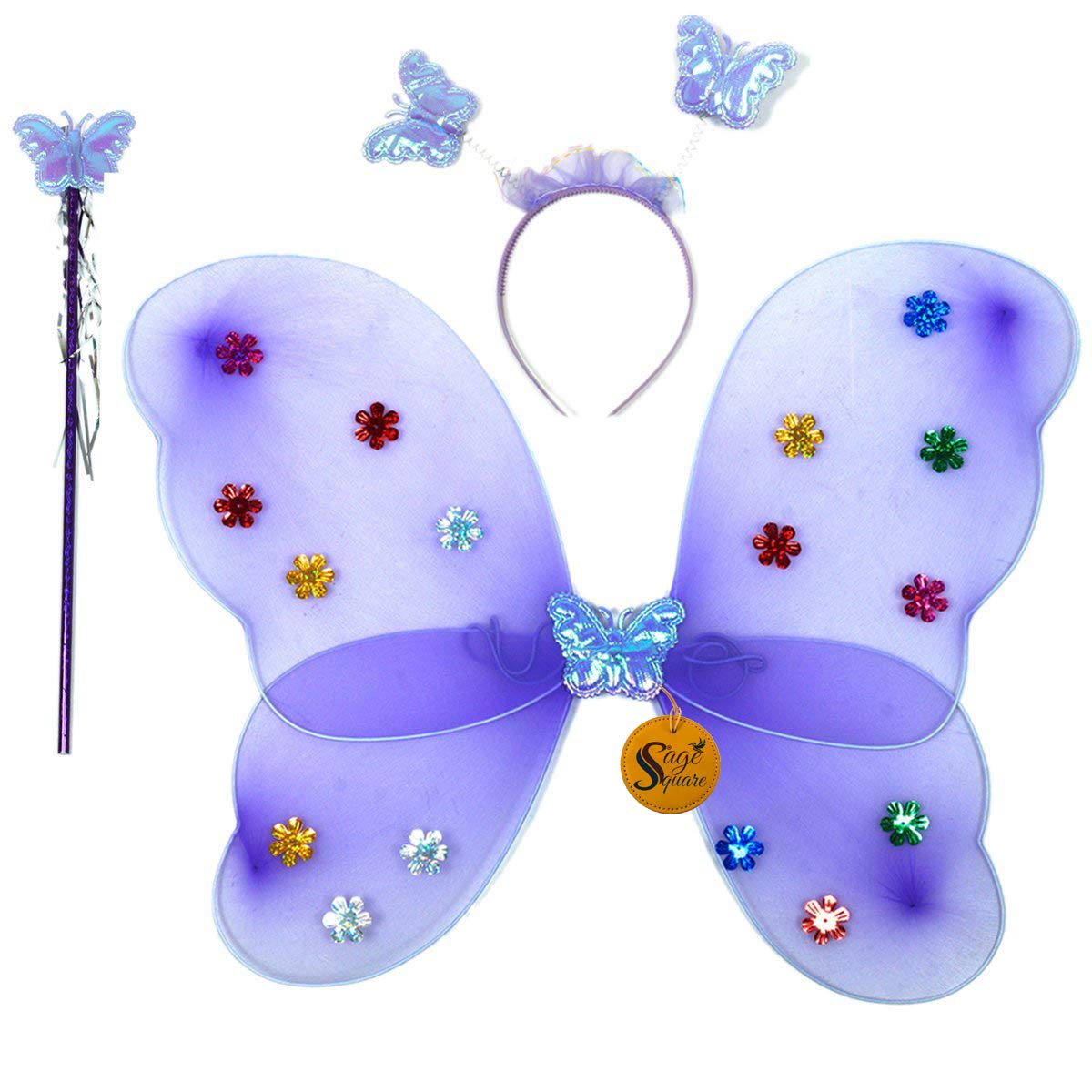 Sage Square Fairy Butterfly Costume Wings for Baby Girl (Purple) (B08KXSHHBM) Amazon Price History, Amazon Price Tracker