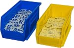 Akro-Mils 30230 AkroBins Bacs de rangement en plastique, bacs empilables pour garage, garde-manger, artisanat, 11" x 5" x 5", Bleu, 12-Pack