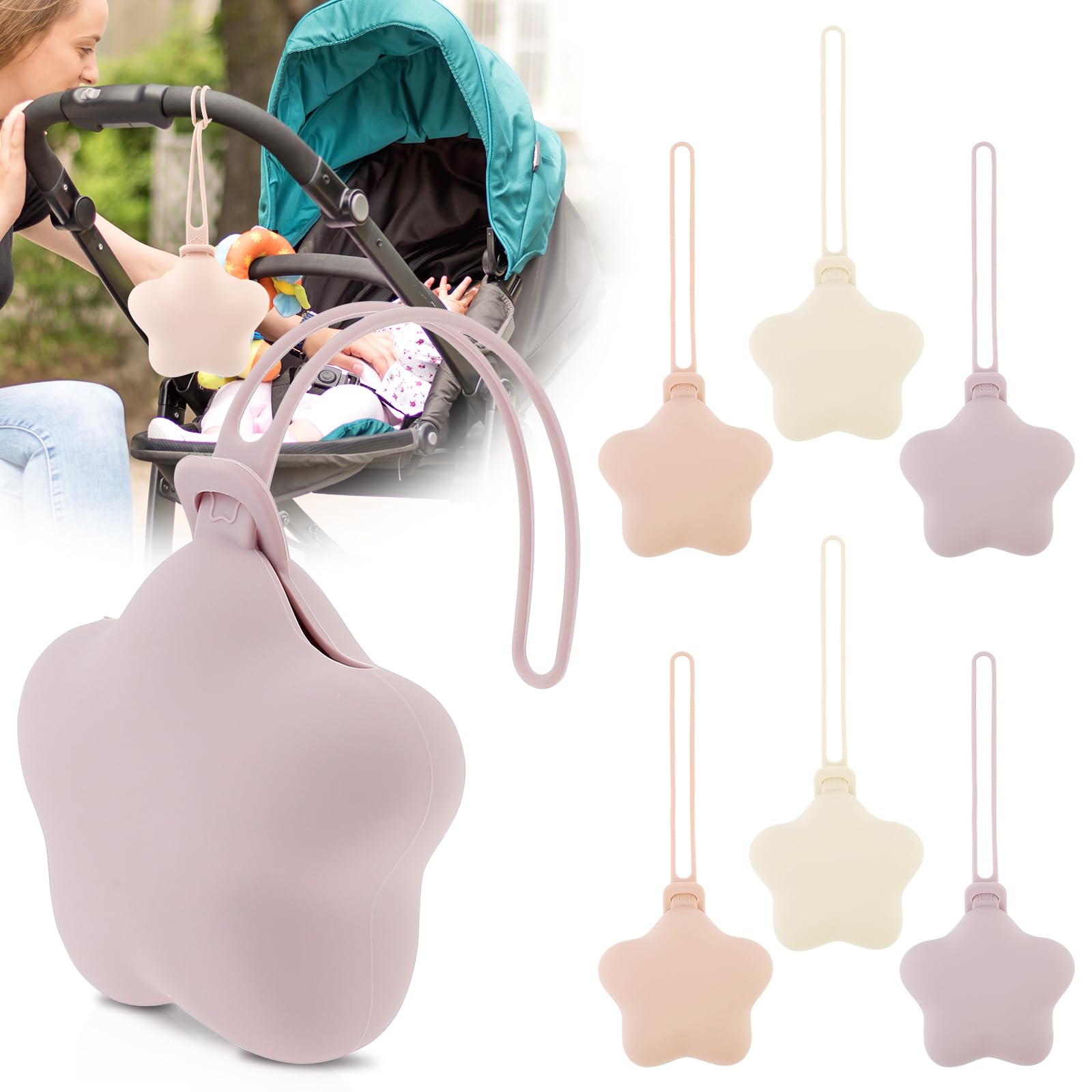 Lot De 3 étuis En Silicone Pour Tétine - Matériau Sûr Et Doux - Étui De