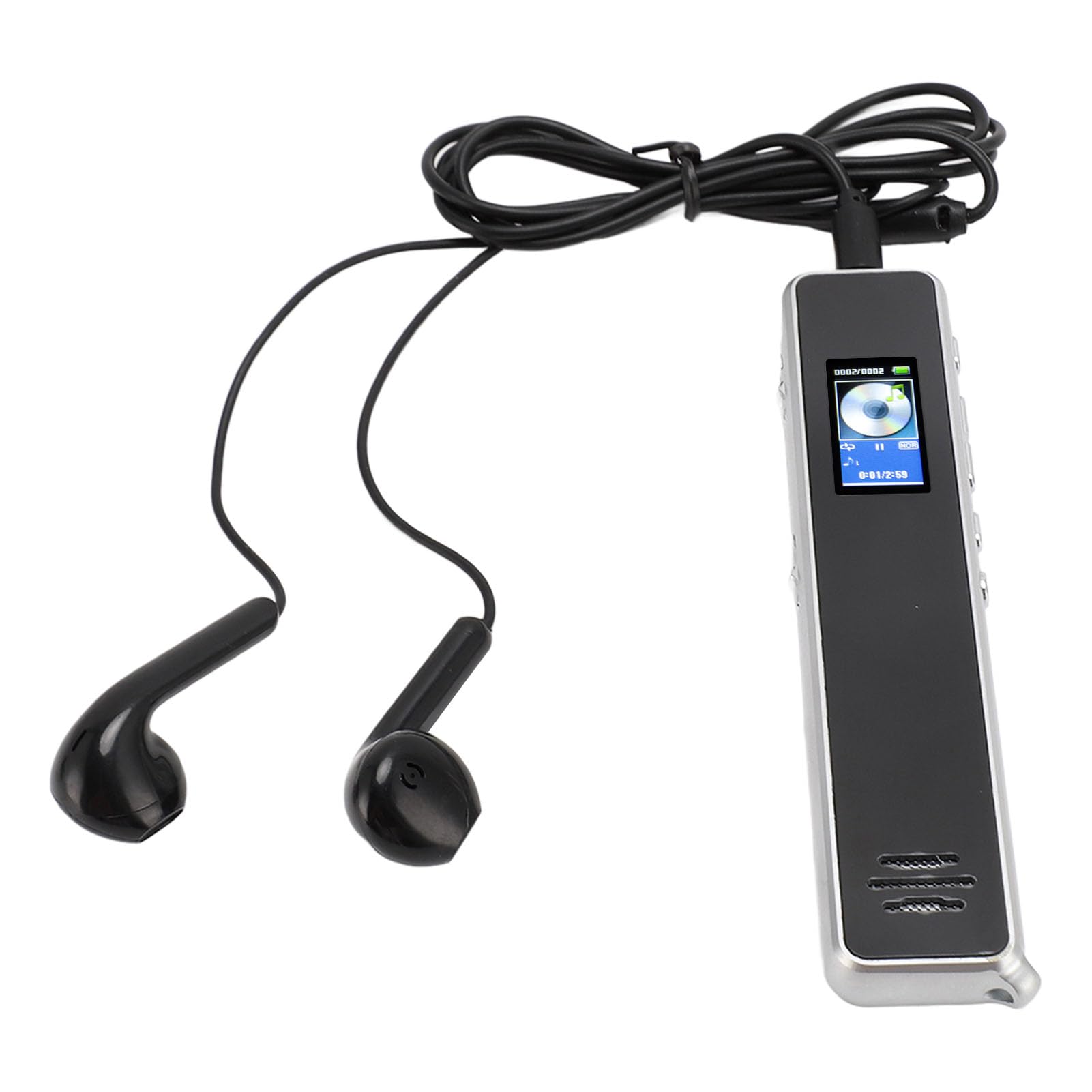 Grabadora de Voz, Dispositivo de Grabación de Sonido Activado por Voz con Reducción de Ruido HD de Aleación de Zinc con Libro Electrónico para Entrevistas para Clases (16G)