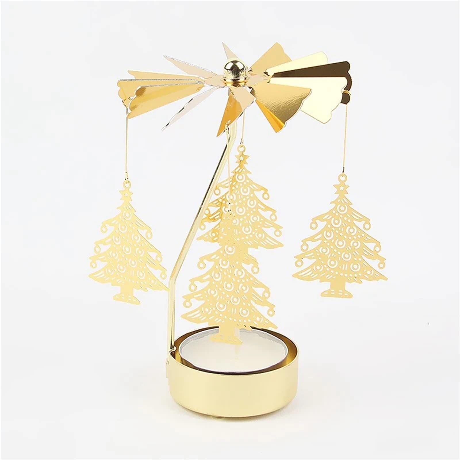 Candle Holders 1pc Metal Hot Rotating Christmas Dinner Party Wedding Decoration(Style7)