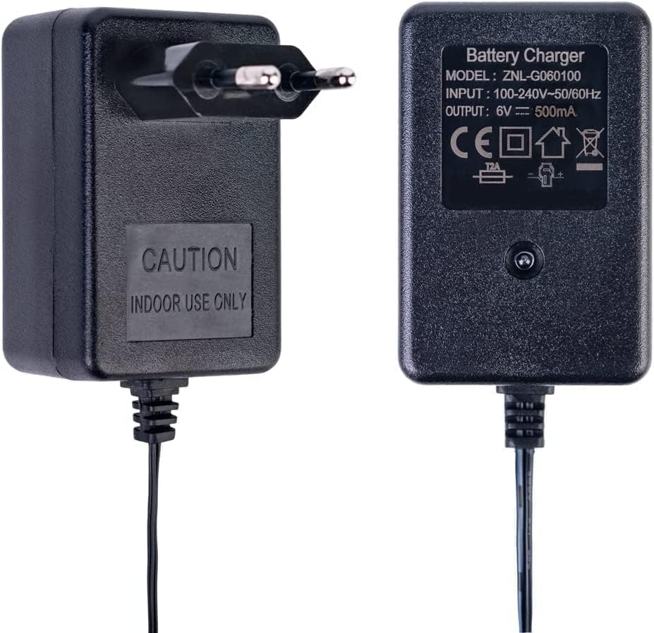 Indicateur LED rouge et vert sur le chargeur 6V