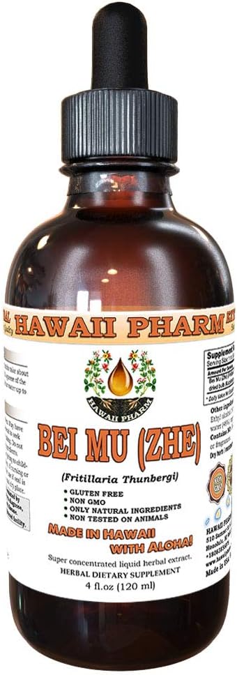 Bei Mu (Zhe) Tincture, Bei Mu (Zhe), Fritillary (Fritillaria Thunbergi) Bulb Liquid Extract, Herbal Supplement 4 oz