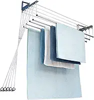 Varal Master Innovar Teto e Parede com 5 Varetas de 1,2m, Cor Branca, Maxeb.