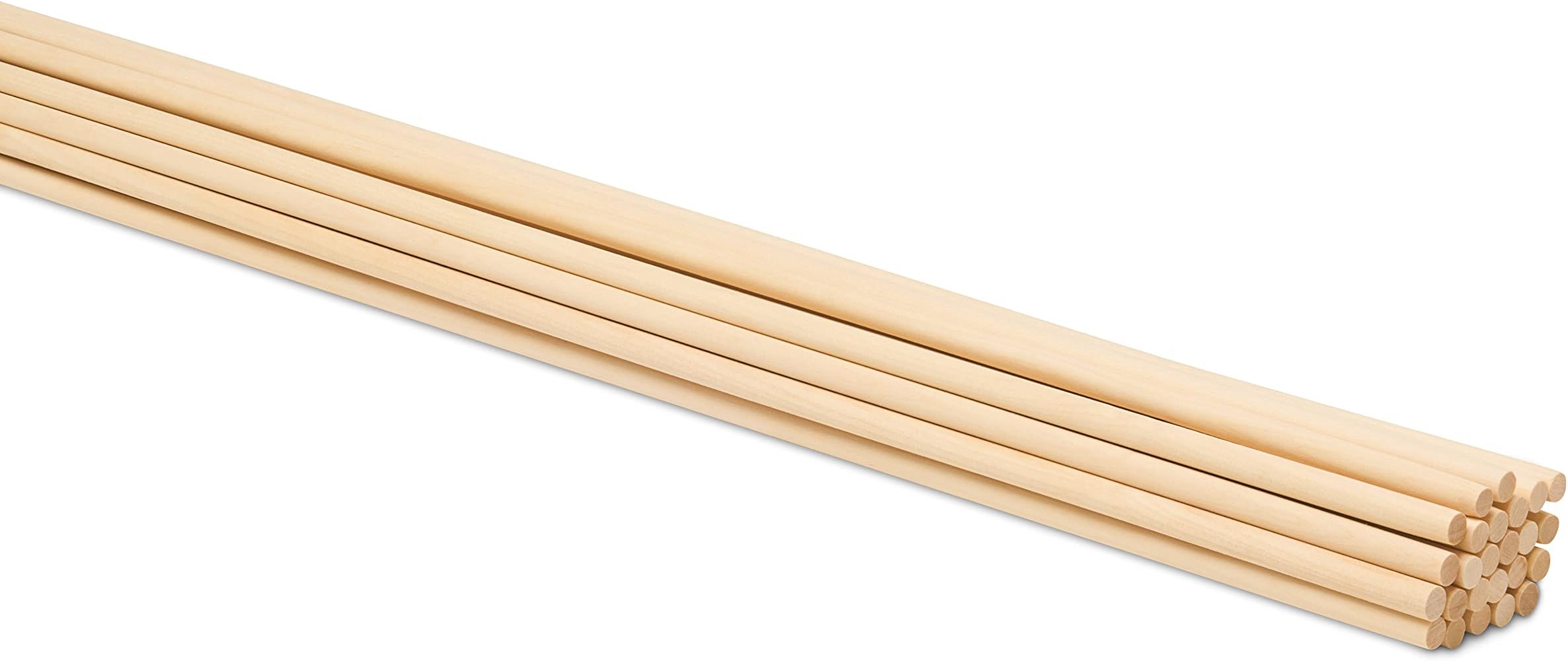 Dowel Rods Wood Sticks Wooden Dowel Rods - 5/16 x 36 Inch Unfinished Hardwood Sticks - for Crafts and DIYers - 25 Pieces by Woodpeckers