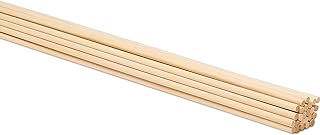Dowel Rods Wood Sticks Wooden Dowel Rods - 5/16 x 24 Inch Unfinished Hardwood Sticks - for Crafts and DIYers - 25 Pieces by Woodpeckers