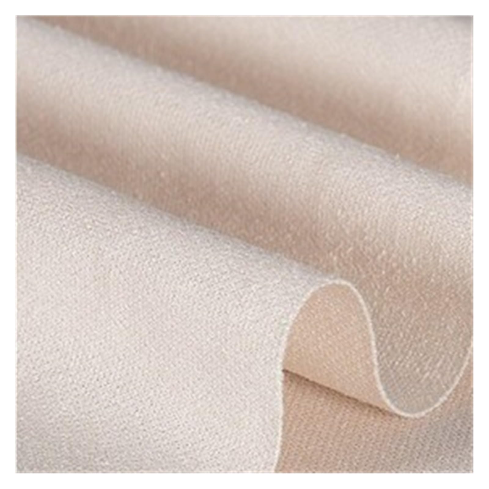 Suede Single-Sided Micro Elastic Frosted Faux Suede Fabric By Meters for Clothes Dresses Sewing Plain Soft Needlework Breathable Drape(Beige)