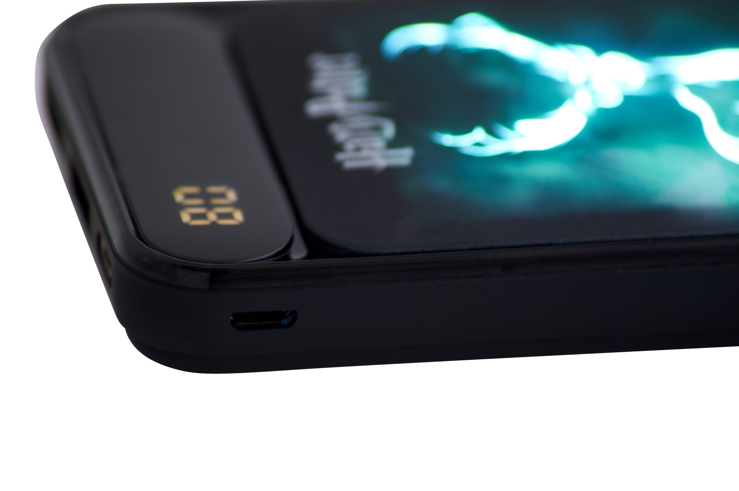 Harry Potter Batterie Externe Lumineuse de 10 000 mAh. Charge jusqu'à 2 téléphones à la Fois. Affichage LCD de l'indicateur d'alimentation. 4 Charges complètes de l'appareil en déplacement. 2 Sorties