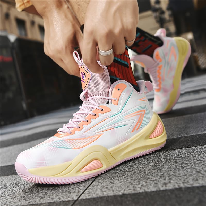 Girls Boys Basketball Shoes High Top Fashion Volleyball Kids Non Slip Comfortable Indoor Outdoor Sneakers - Image 7
