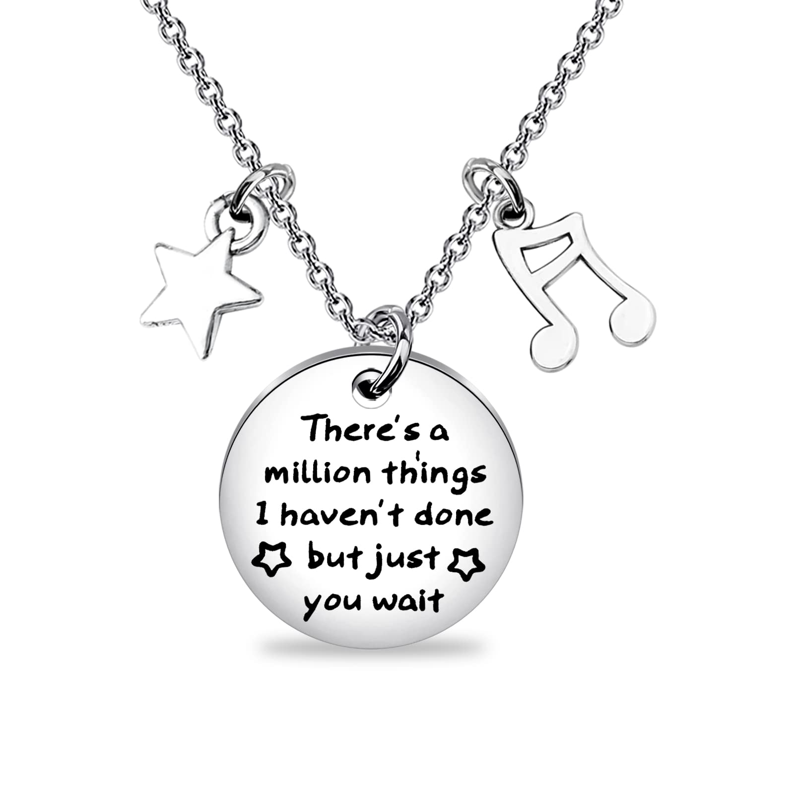 PLITIThere's A Million Things I Haven't Done But Just You Wait Necklace For Women Girls