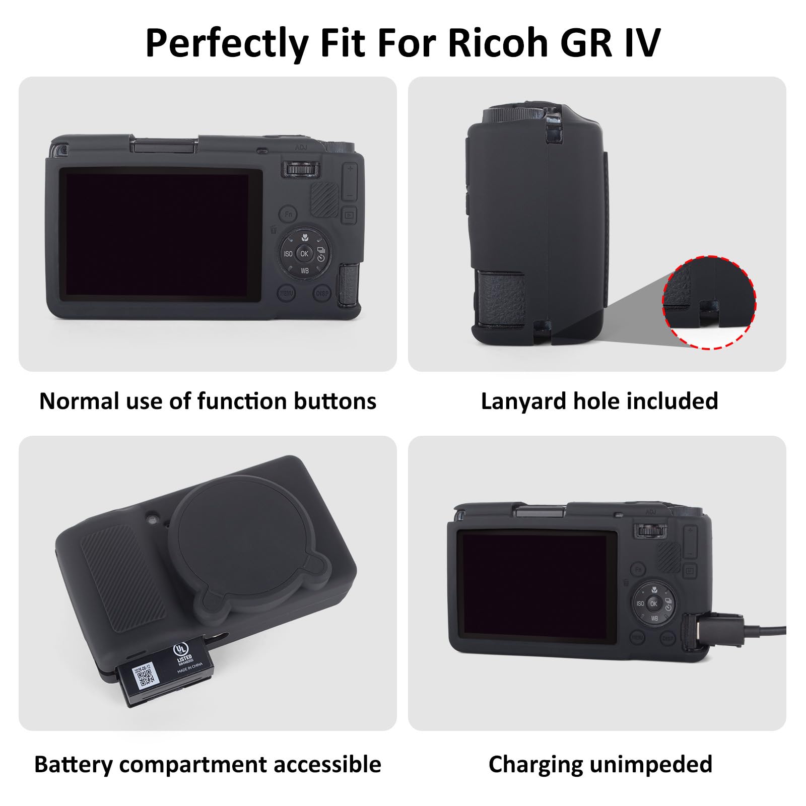 Amazon.co.jp: Rieibi リコー Ricoh GRIV 専用 シリコンカメラケース