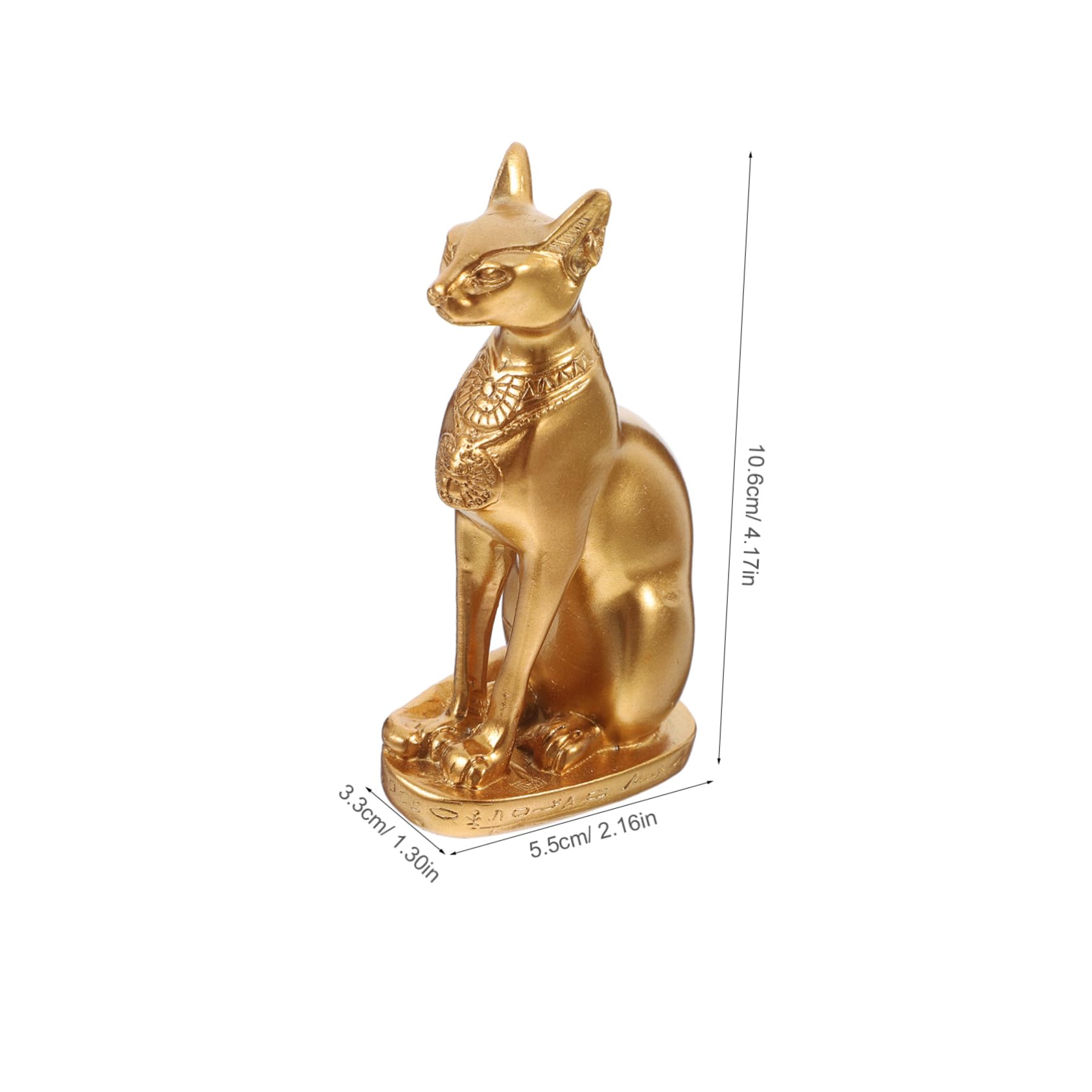 Amazon.co.jp: FUNOMOCYA 樹脂製のゴールド猫の置物 エジプトの女神