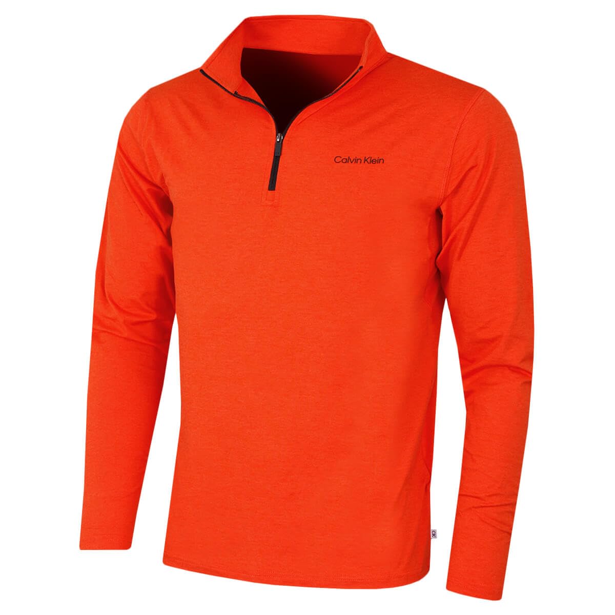 Calvin Klein Mens Newport Half Zip Sweater - Spicy Orange Marl - L