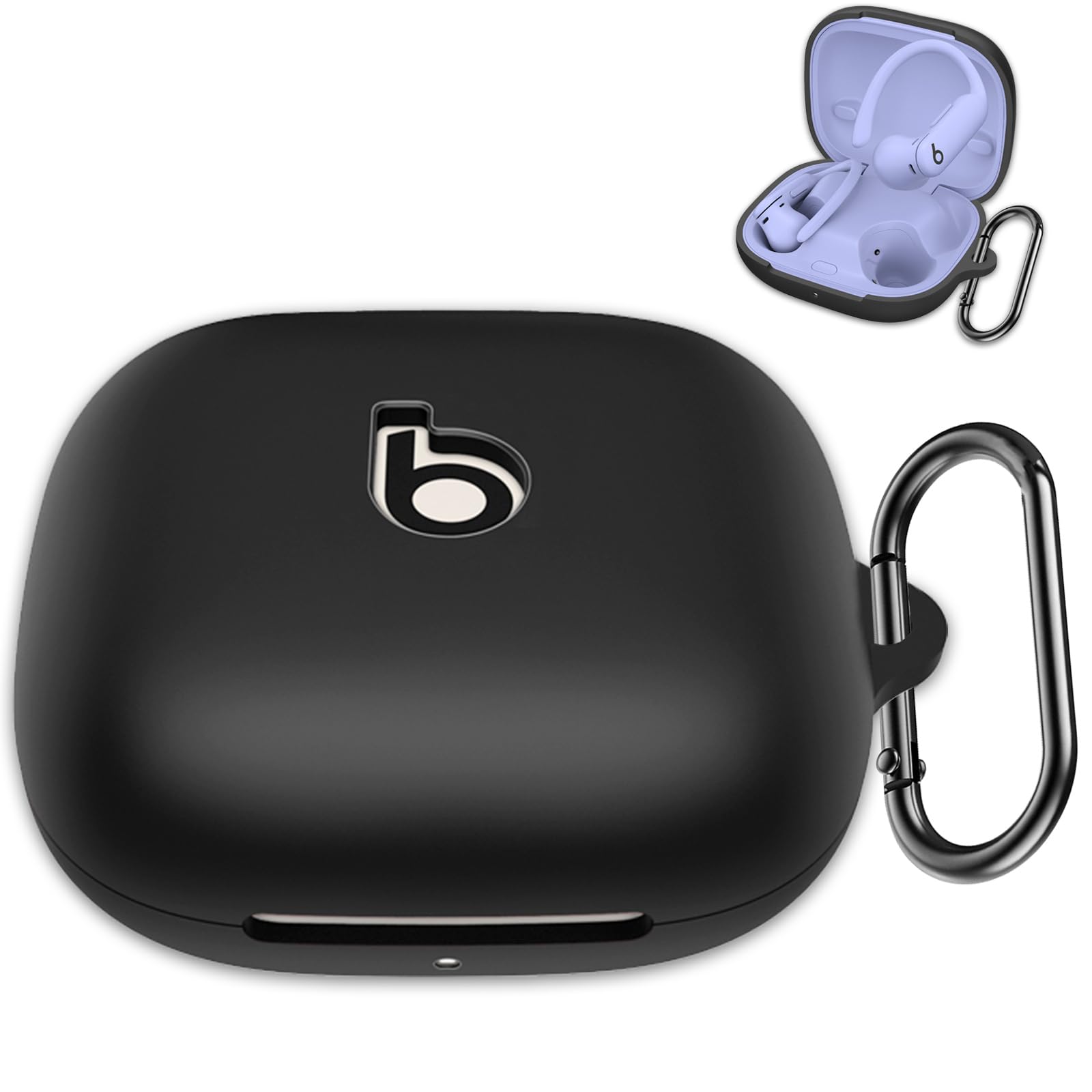 for Beats Powerbeats Pro 2 Case Cover with Keychain, Soft Silicone Case Cover for Beats Powerbeats Pro 2 Generation Full Shock-Absorbing Protective