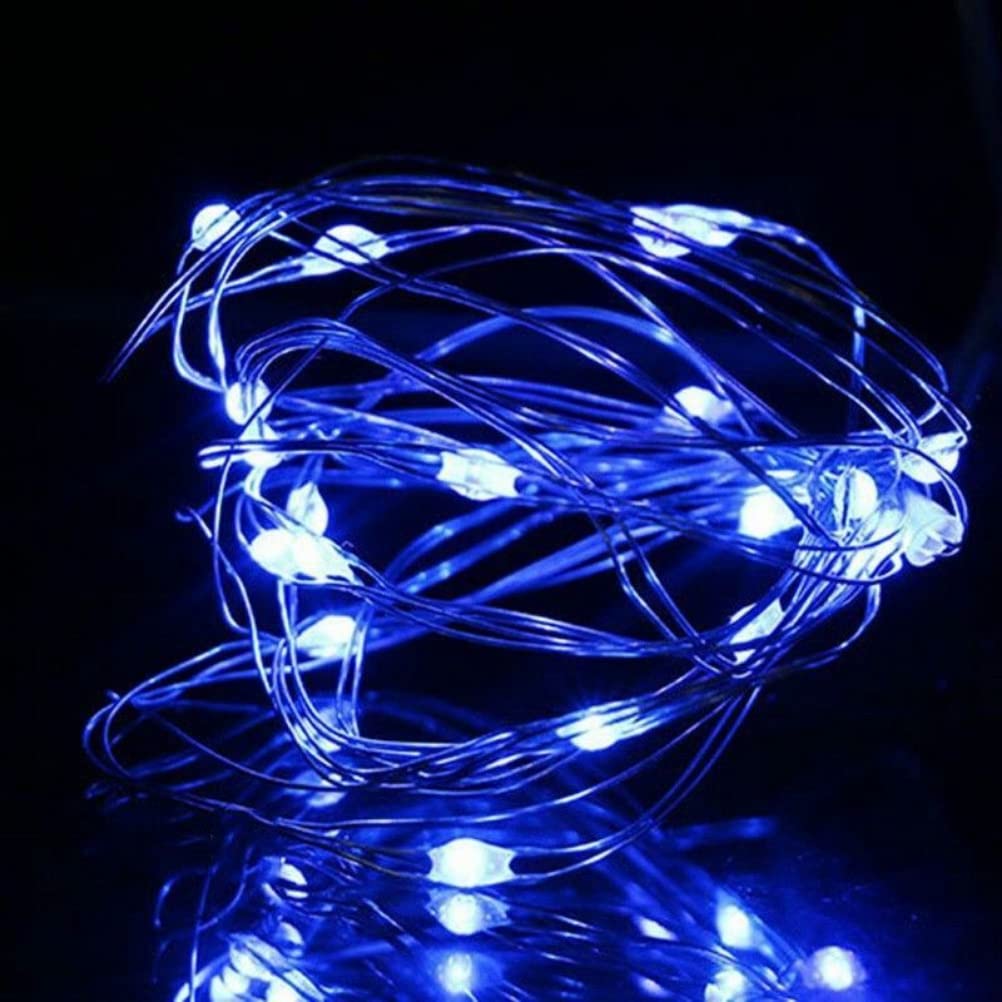 Anso Blue 5V Usb Led String Lights Fairy 20M 10M 5M Silver Wire Waterproof Garland Home Decor (,20M 200Leds)