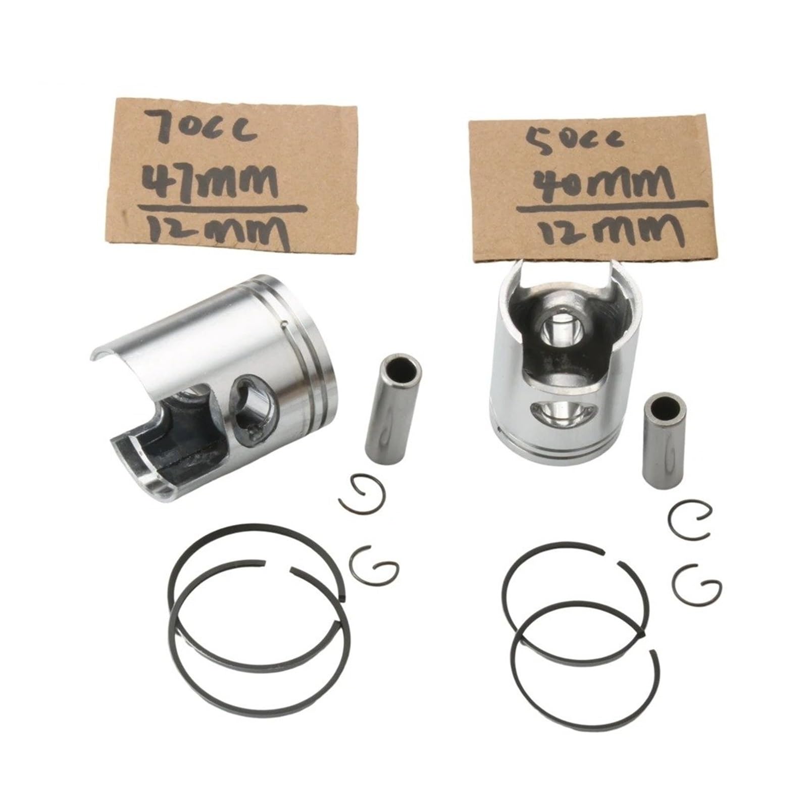 Kit Cilindro pistone Per Piaggio Per Diesis Vola Libero Kit pistone | Per Liberty Nrg Per Power Dt Sfera Per Typhoon Zip 50 AC 2 Tempi 50cc 70cc 40mm 47mm Kit Pistone