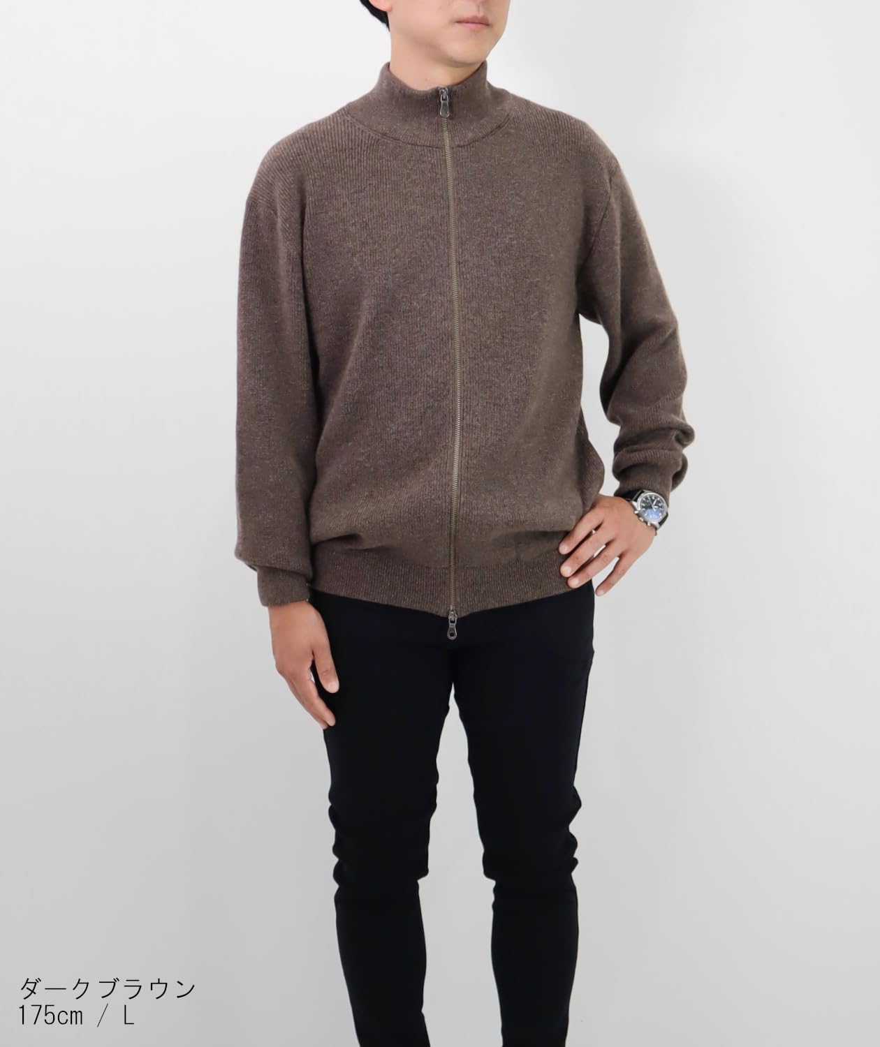 Amazon | [プロディガル] カシミヤ100％ ドライバーズニット メンズ