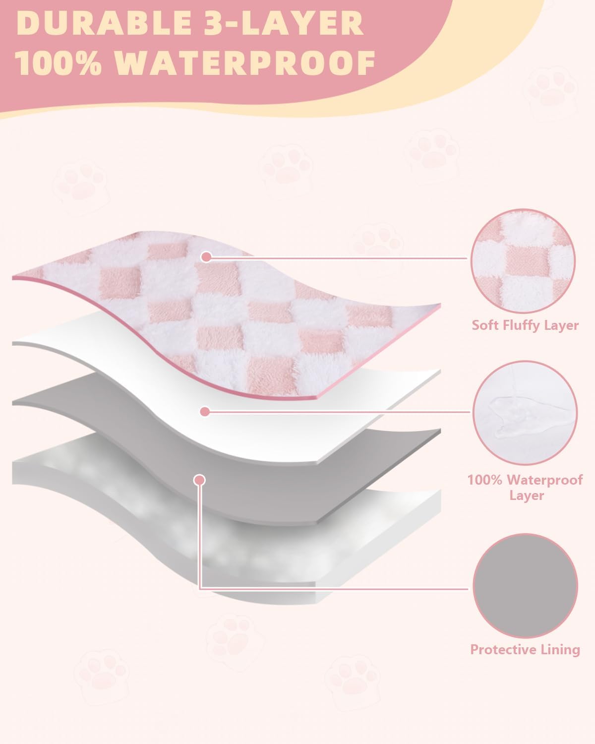 KSIIA Cat Bed Waterproof Cat Couch with Armrests Puppy Bed for Small Dogs Supportive Pet Couch Cute Pet Sofa with Removable Machine Washable Cover & Anti-Slip Bottom, 18 x 14 in, Pink