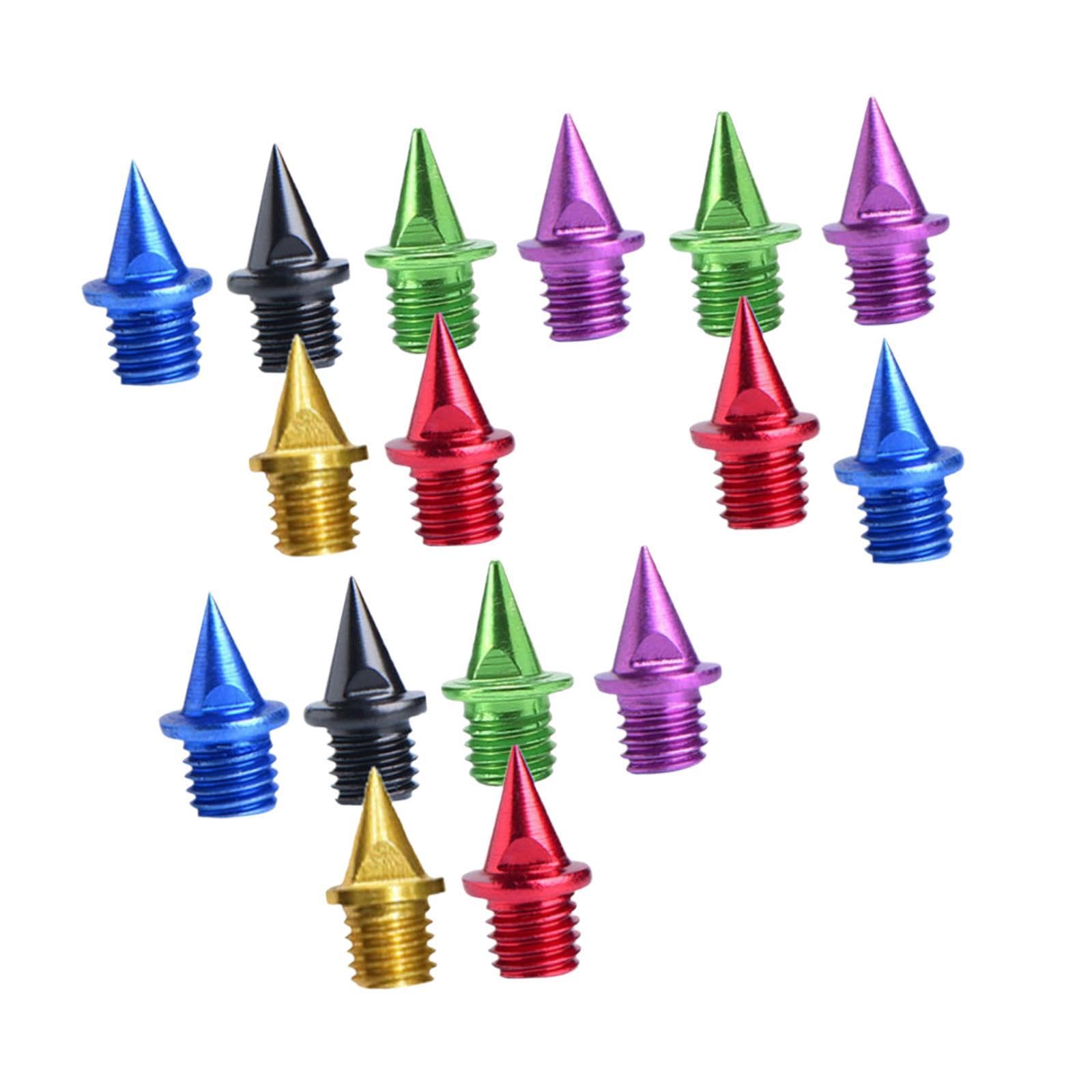 Oshhni 16 piezas de clavos para pista, clavos para zapatillas de atletismo, de acero ligero, prácticos, para hombres y mujeres, para atletismo, carreras,
