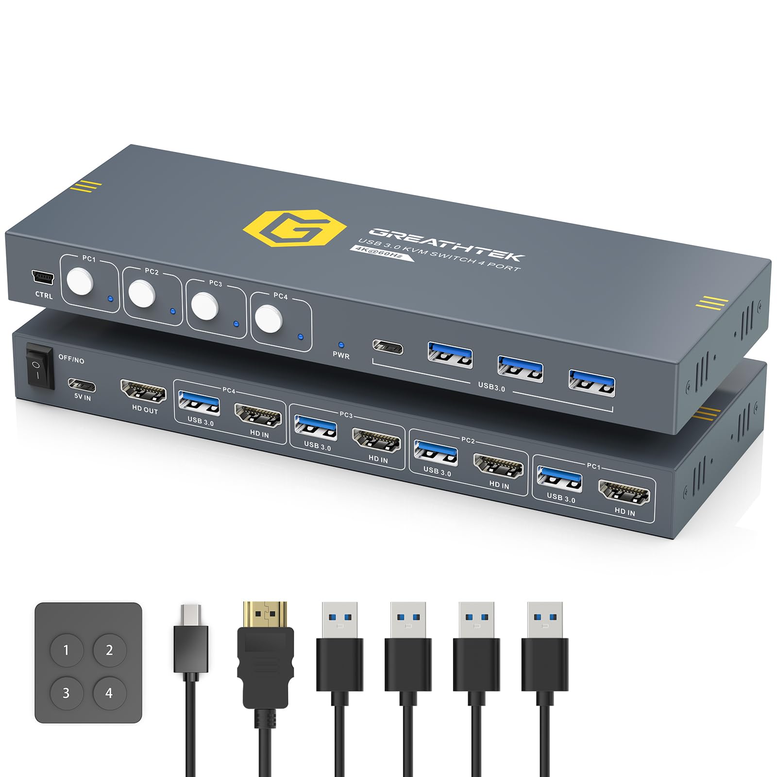 メモリ　8GB 13台 PC4 4GB 1台 PC3 動作確認済み Amazon.co.jp: USB3.0 KVMスイッチ HDMI 4入力1出力, 4台のPC