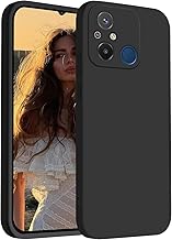 ISOI - Case for Xiaomi Redmi 12C, Soft Liquid Silicone Case, Ultra Slim Shockproof Full Body Protection - Black