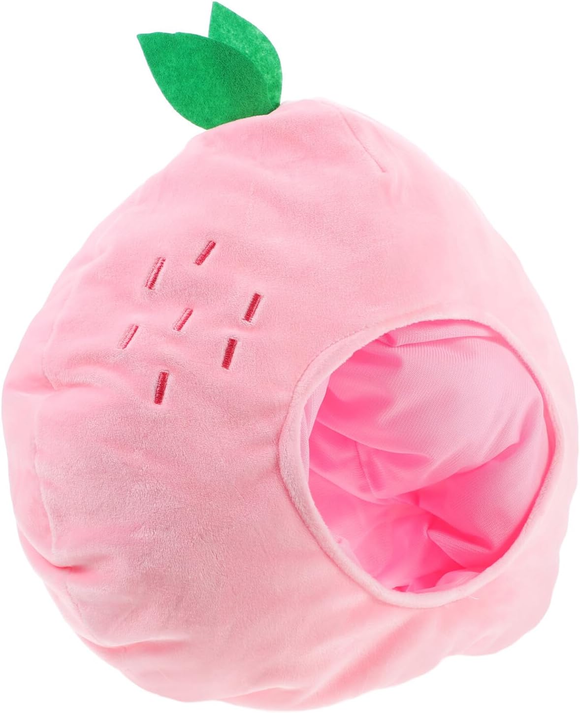 Plush Peach Party Hat Soft Carnival Headwear Novelty Cosplay Headdress for Photo Props and Festival Celebration