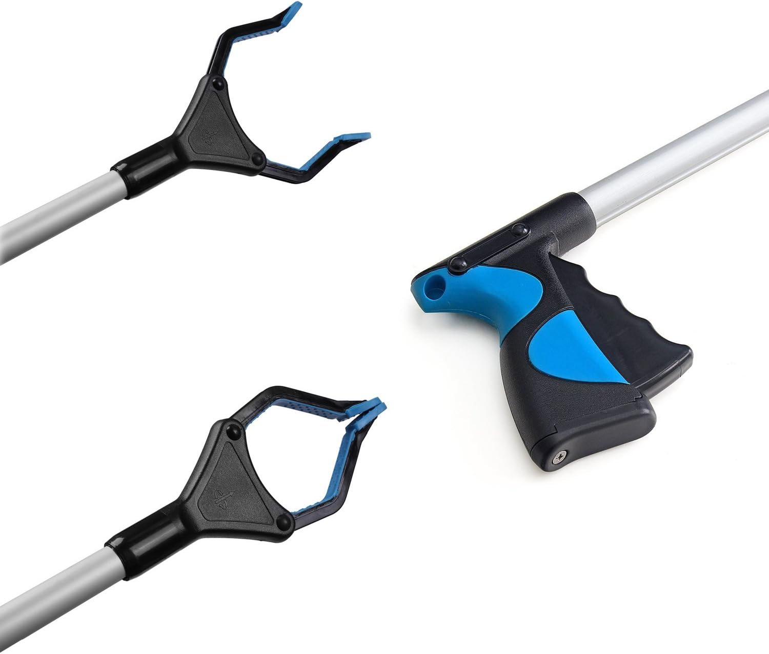 2 Pack Reacher Grabber Tool, Messar Upgraded Foldable Reaching Aid Reacher Tool Long Arm 360° Rotating Jaw Reaching Claw Hand Grabber Trash Pickup Tool, 32'' : Health & Household
