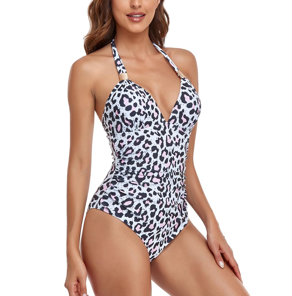 GenericWomen's One Piece Swimsuits Tummy Control Front Cross Backless Bathing Suit V Neck Bathing Suits Swimsuit Sexy Swimwear