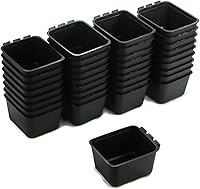 Vista 1 de The ROP Shop Paquete de 36 vasos negros de plástico flexible para evitar que se congelen y se rompan