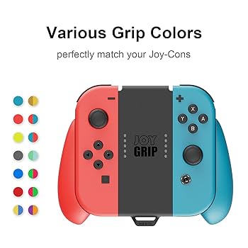 Nintendo Switch ネオンブルー/ネオンレッド　グリップ付けます Amazon.co.jp: Skull & Co.ジョイグリップ：任天堂スイッチ用