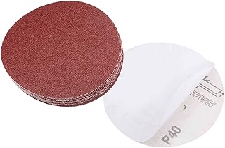 PSAサンディングディスク 5インチ径40グリット 粘着式サン ドペーパー - (用途: 木工・金属仕上げ用) 10枚入り