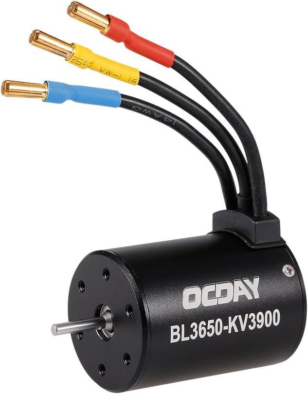 LanRU RC Accessories,OCDAY 3650 3900KV Brushless Sensorless Motor for 1/10 RC Car Truck