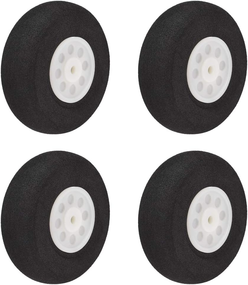uxcell RC Airplane Wheels - 4PCS RC Airplane Aircraft Sponge Wheels 2 Inch X 0.11 Inch