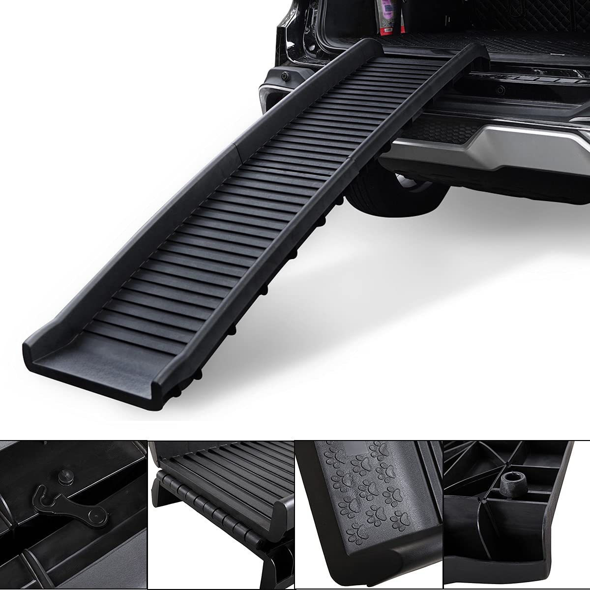 Sandinrayli Folding Pet Dog Ramp SUV and Car Ladder Stairs for Puppy