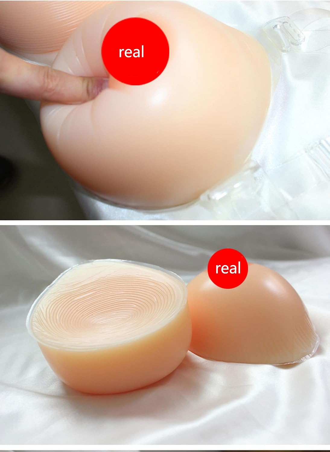 Fake Boobs Silicone Fake Breasts with Shoulder Strap Cross-Dressing Crossdressers Transgender Siamese Men Disguised As Women Confidence Booster 600g