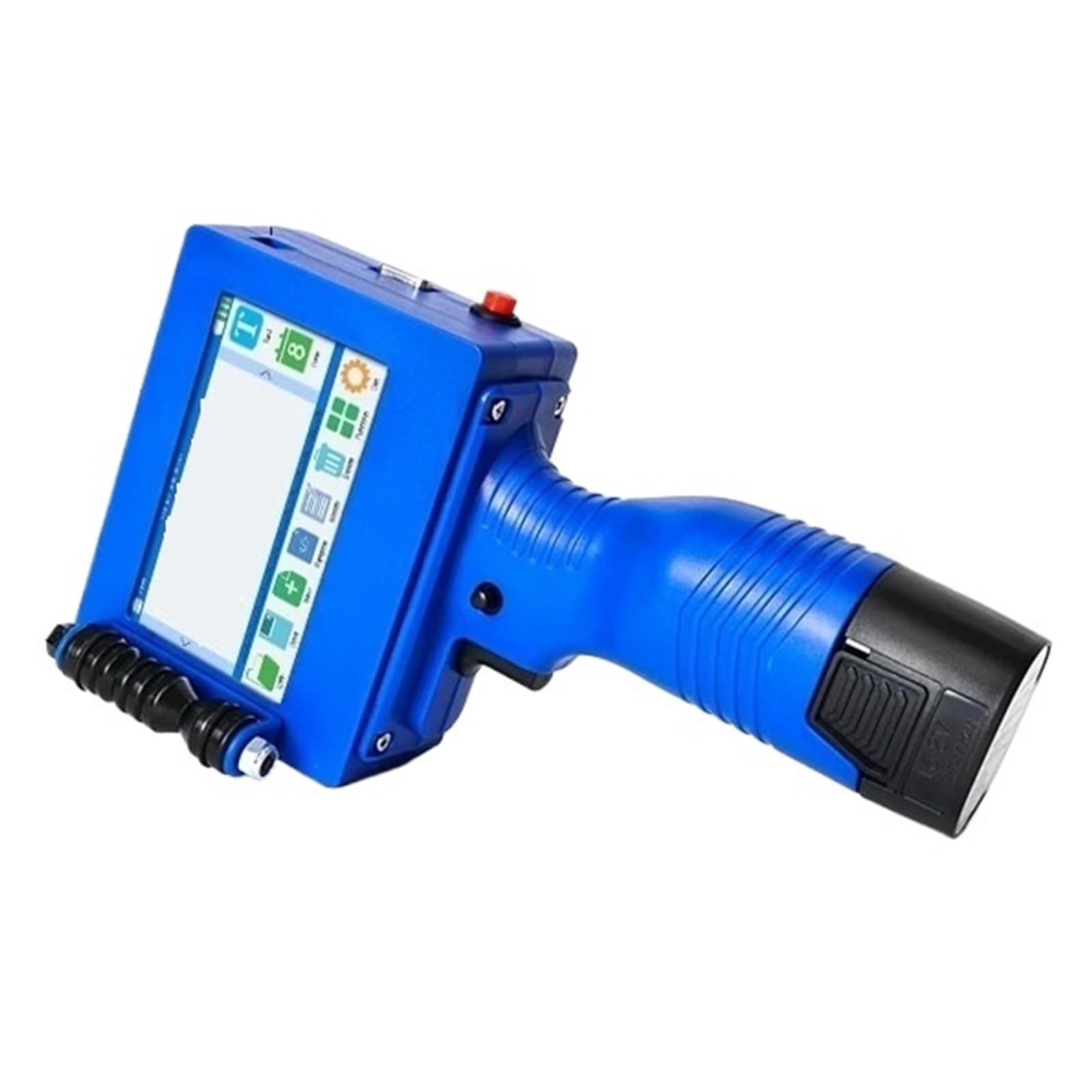 Trdewr Blue Portable Inkjet Printer Qr Bar Batch Code Date Number Logo Expiry Label Mobile Hand Handheld Thermal The Weld Is Strong(Blue)