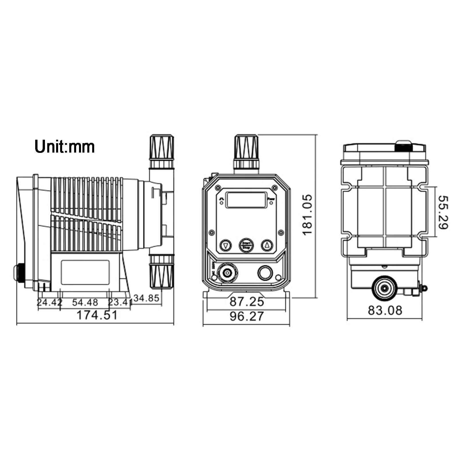 Elektromagnetische Membranpumpen, Labor-Mikrodosierpumpe, Hoher Durchfluss, Mit LCD-Digitalanzeige, Dosierpumpe Für Die Wasseraufbereitung