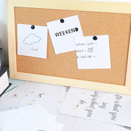 Miniatura 7 de Notas blancas no adhesivas de 3 x 3 pulgadas, papel suelto en blanco con soporte de notas acrílico blanco para oficina, hogar, suministros escolares