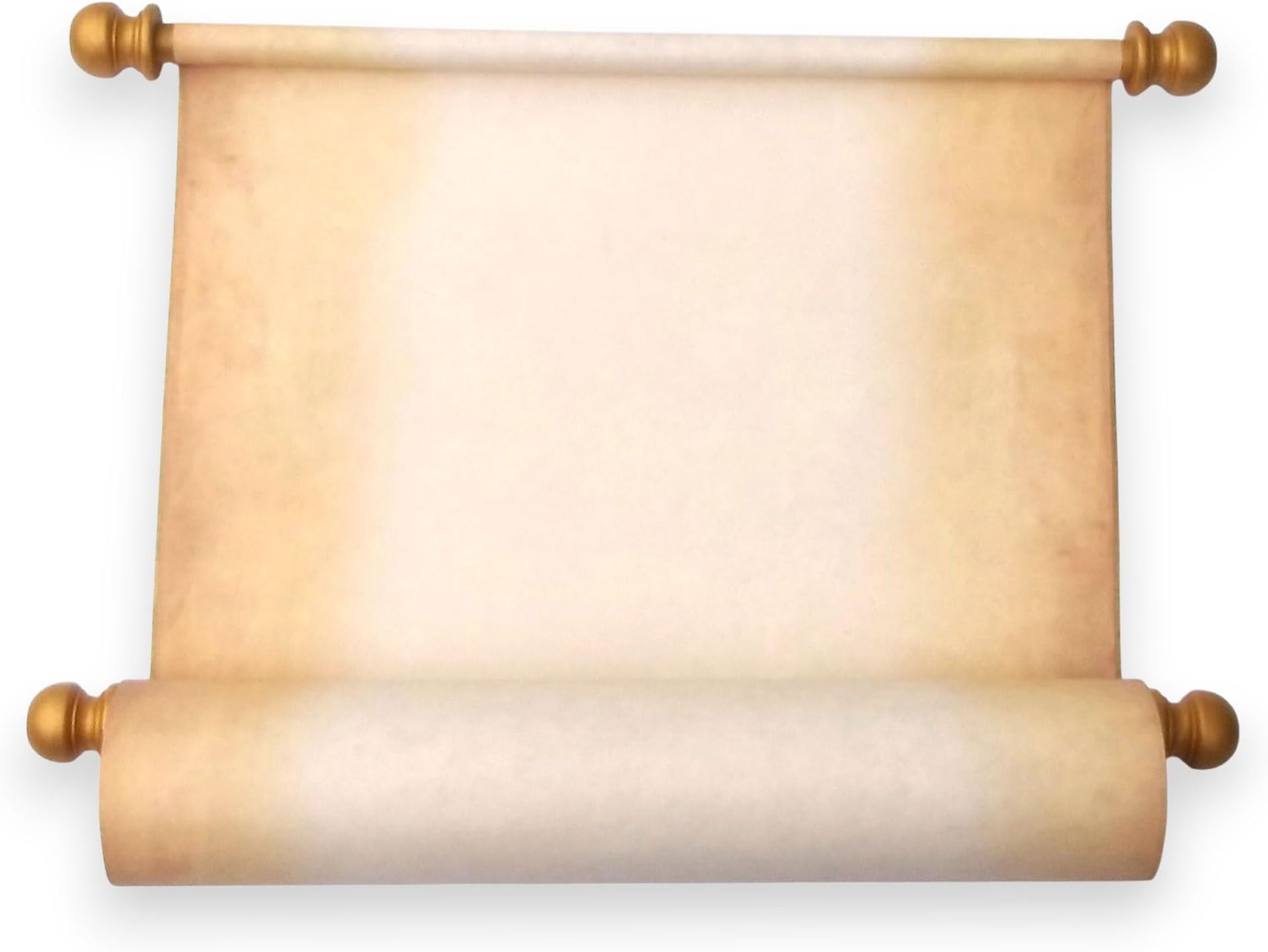 Aged Blank Scroll with Gold Details โ Rustic Vintage Style Paper Scroll for Crafts, Notes, Invitations, or Art Projects, (12x20, 1 Scroll)
