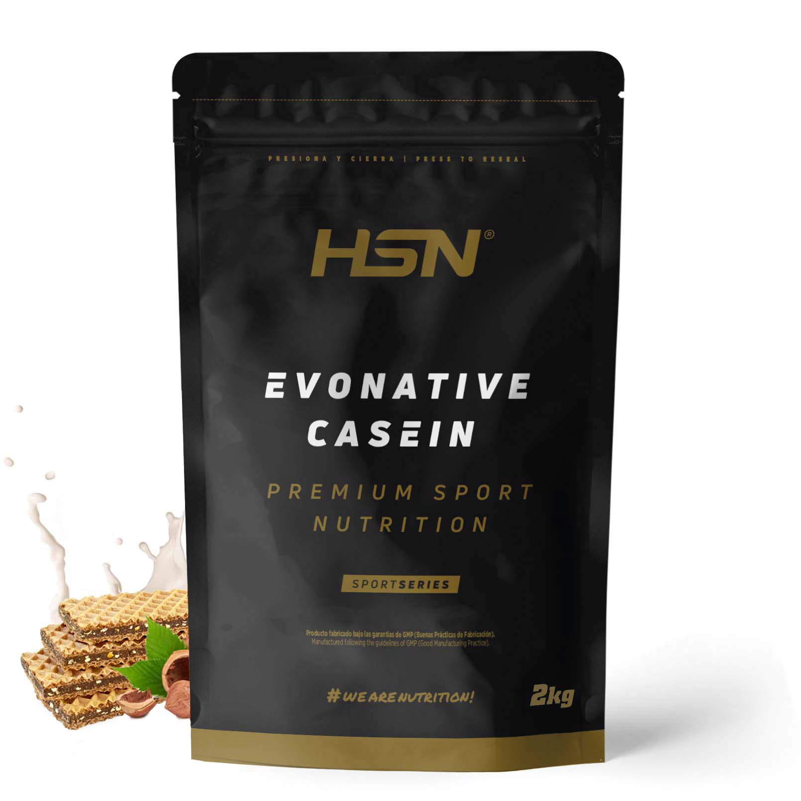 HSN Natives Evonative Casein Mizellen-Kasein (Lacprodan Micelpure von Arla), Haselnusscreme, 2 kg, 87 % reines natives Protein, kein Dosierer enthalten, kein GMO, vegan, glutenfrei und ohne Soja