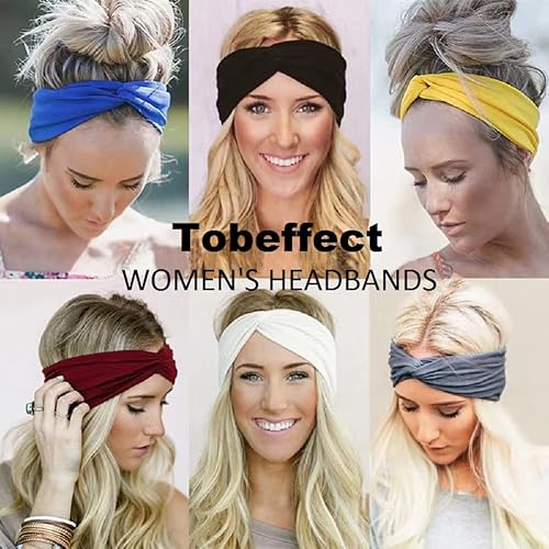 Miniatura 4 de Tobeffect Diademas para mujer antideslizantes para cabello corto. Bandas elásticas para el cabello para mujer, para yoga, entrenamiento, correr,