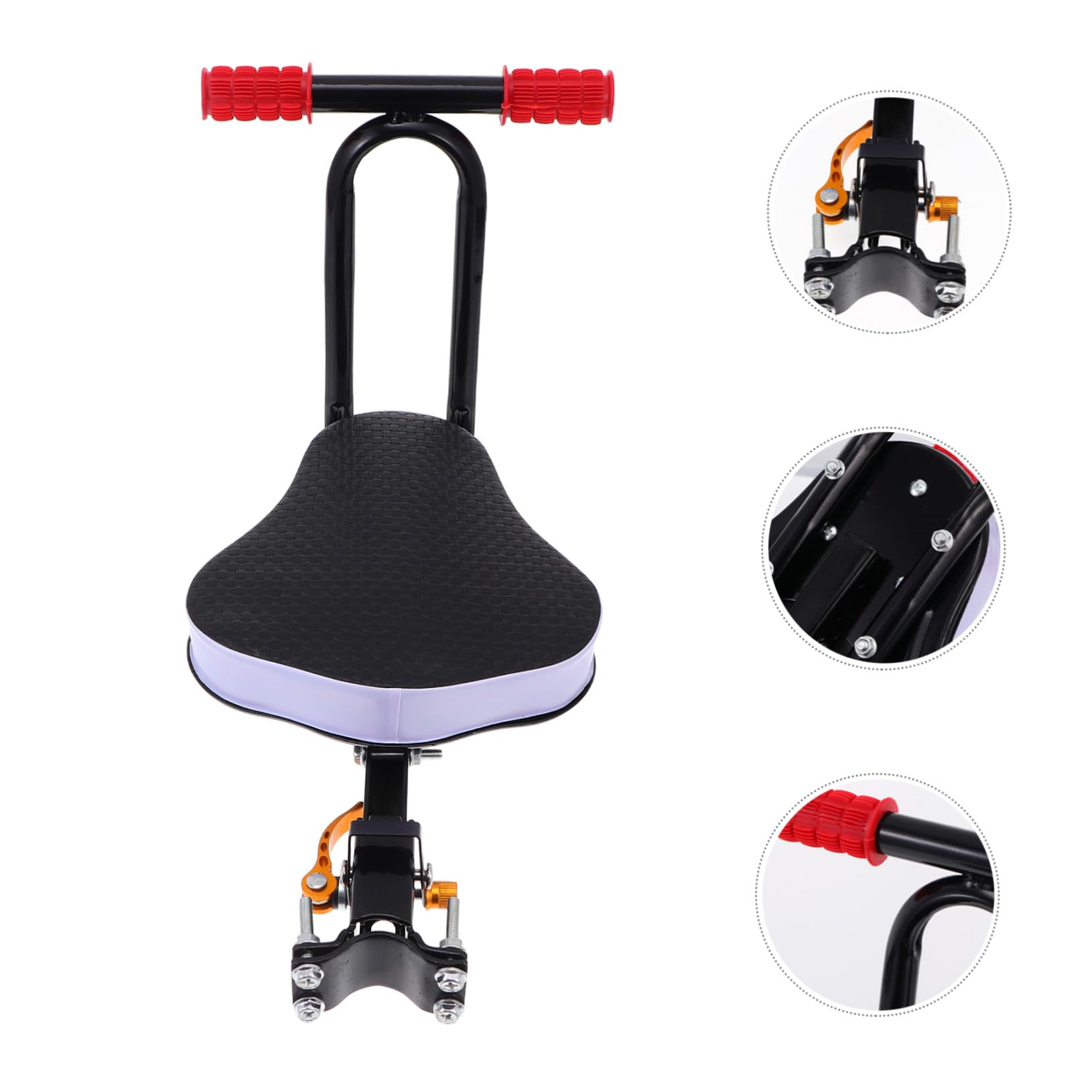 Seggiolino per Ragazzi per Bici Elettrica, Protetto e Confortevole, Struttura in Acciaio al Carbonio, Imbottitura in Spugna, Facile da Installare, Design Pieghevole per Uso