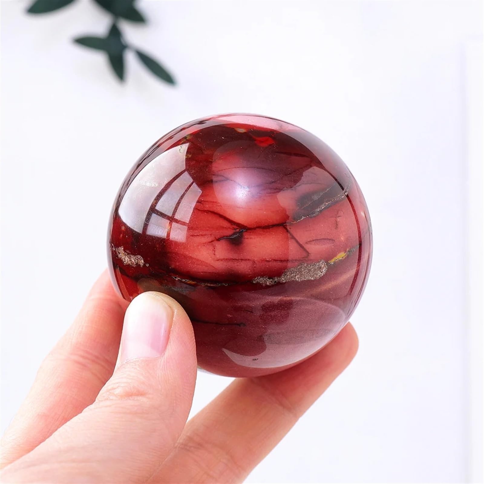 PKNVKZIDK Beautiful Stones Eggs Yolk Stone Ball Home Desk Decoration Ornament Collection Crystal Balls (Size : 4-4.5cm)
