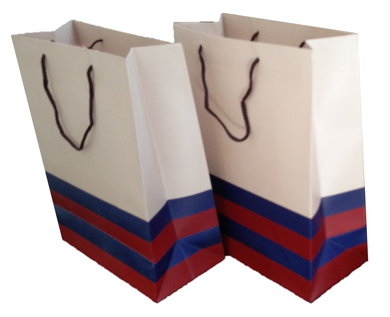 FlexiGoods4-Pack 10.25" H X 12.25" W Premium Quality Gift Bags (4, Cream)